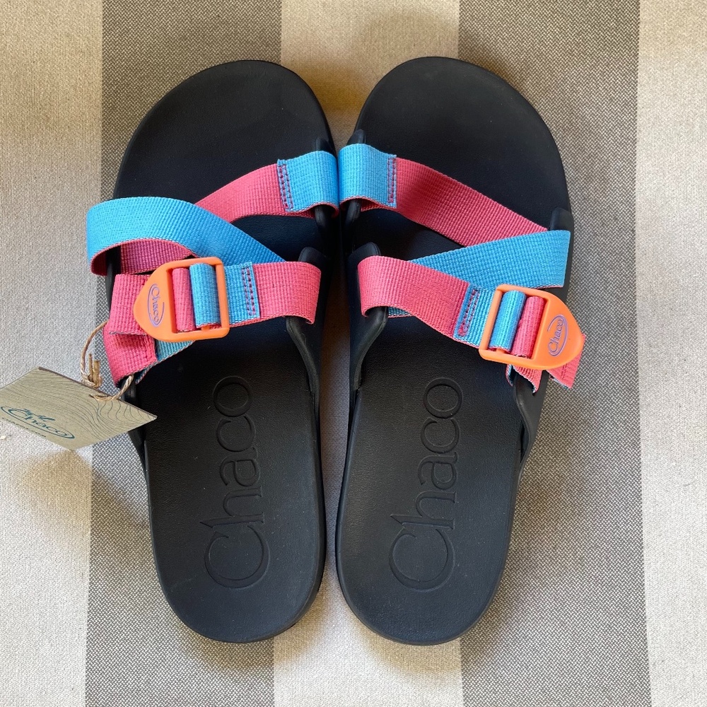 Womens Chaco Chillos Slide Sandals, Size 9, New In Box, Rose Blue Color
